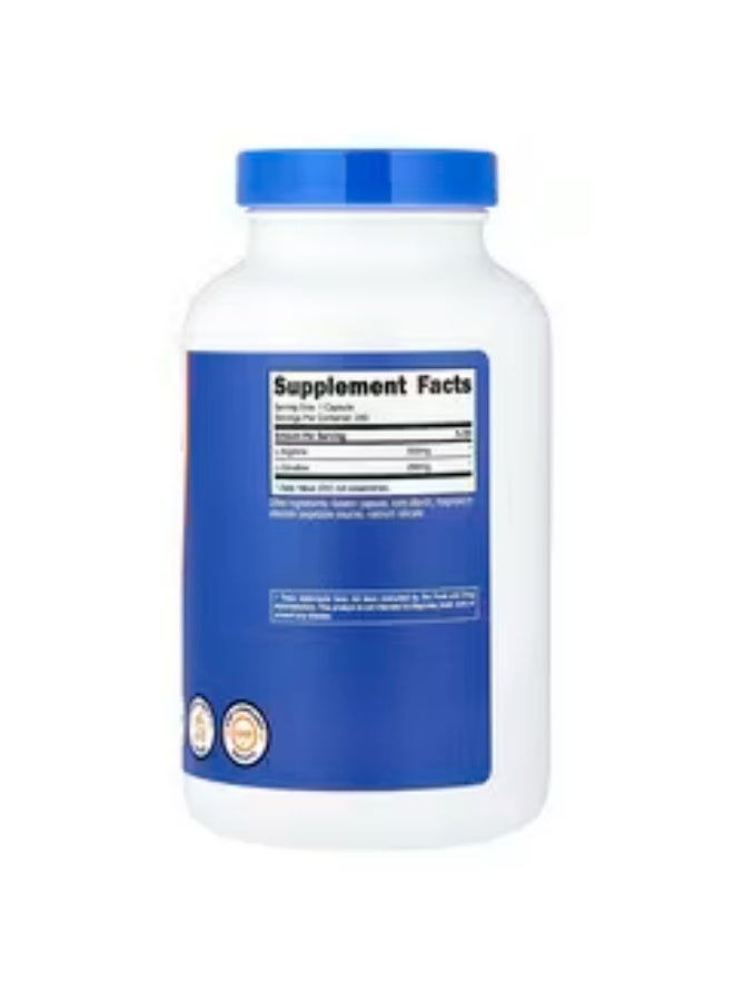 مجمع ل-أرجينين ل-سيترولين من نوتريكوست 750 ملغ - خالي من الكائنات المعدلة وراثياً - خالي من الجلوتين - 240 كبسولة - Image 2